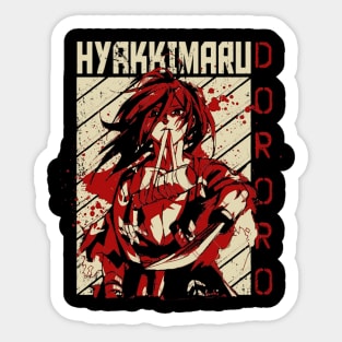 Dororo to Hyakkimari Anime manga Vintage Sticker